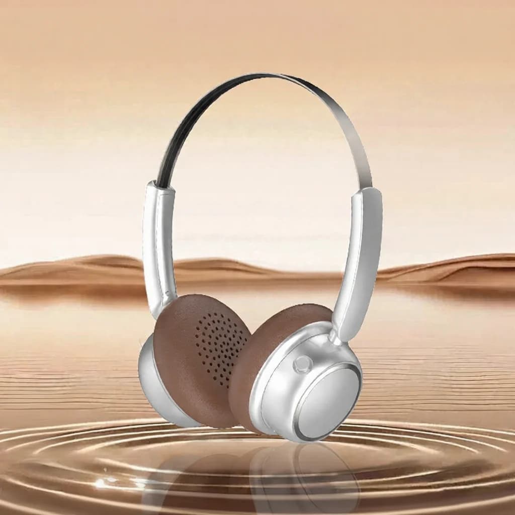 Retro stila bezvadu Bluetooth austiņas ar metāla galvas lenci