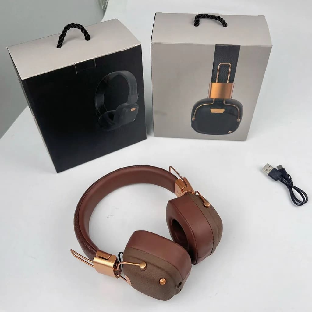 Retro stila bezvadu Bluetooth austiņas ar EQ skaņas režīmiem