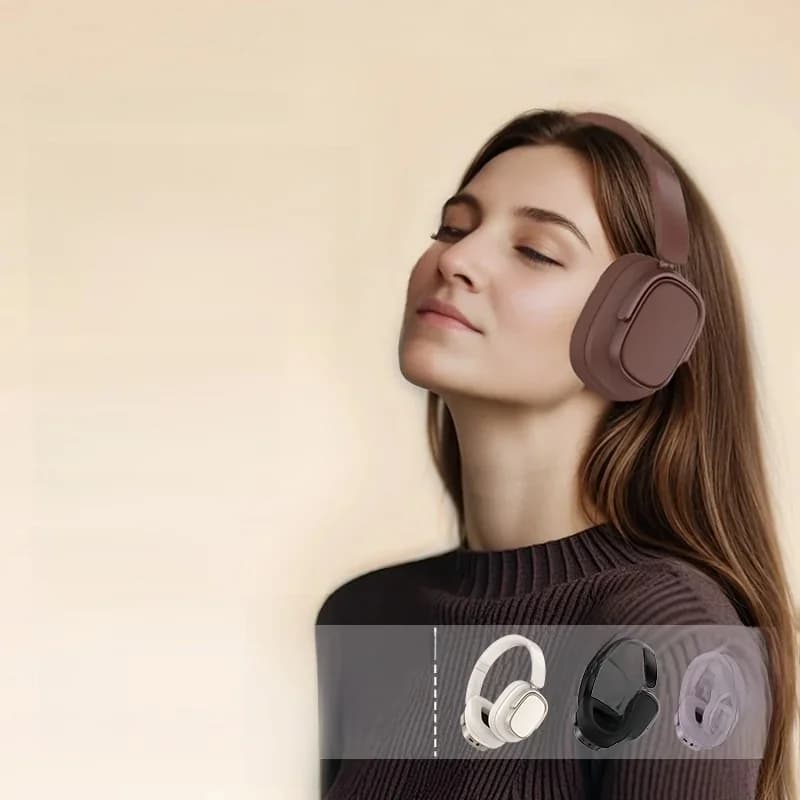 Retro stila Bluetooth austiņas ar aktīvo trokšņu slāpēšanu