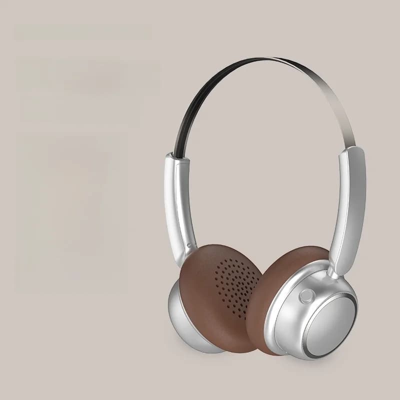 Retro stila bezvadu Bluetooth austiņas ar metāla galvas lenci