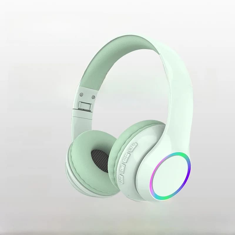 Bezvadu Bluetooth austiņas ar LED apgaismojumu un mikrofonu
