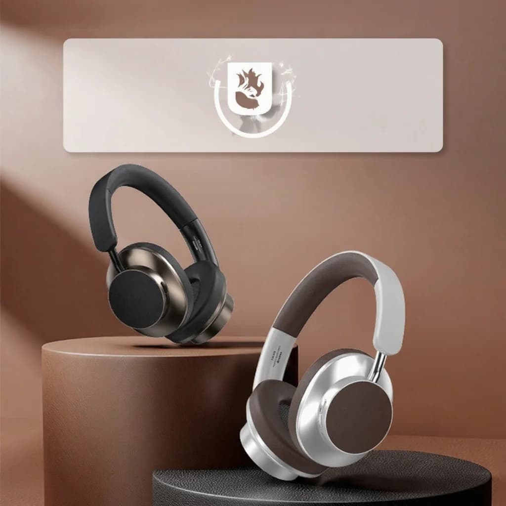Retro bezvadu Bluetooth austiņas ar FM radio un TF kartes slotu