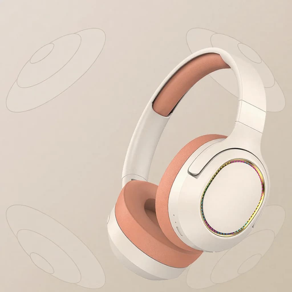 RGB spēļu bezvadu Bluetooth austiņas ar stereo skaņu