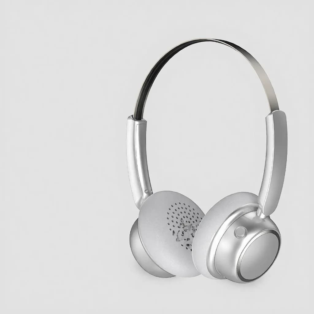 Retro stila bezvadu Bluetooth austiņas ar metāla galvas lenci