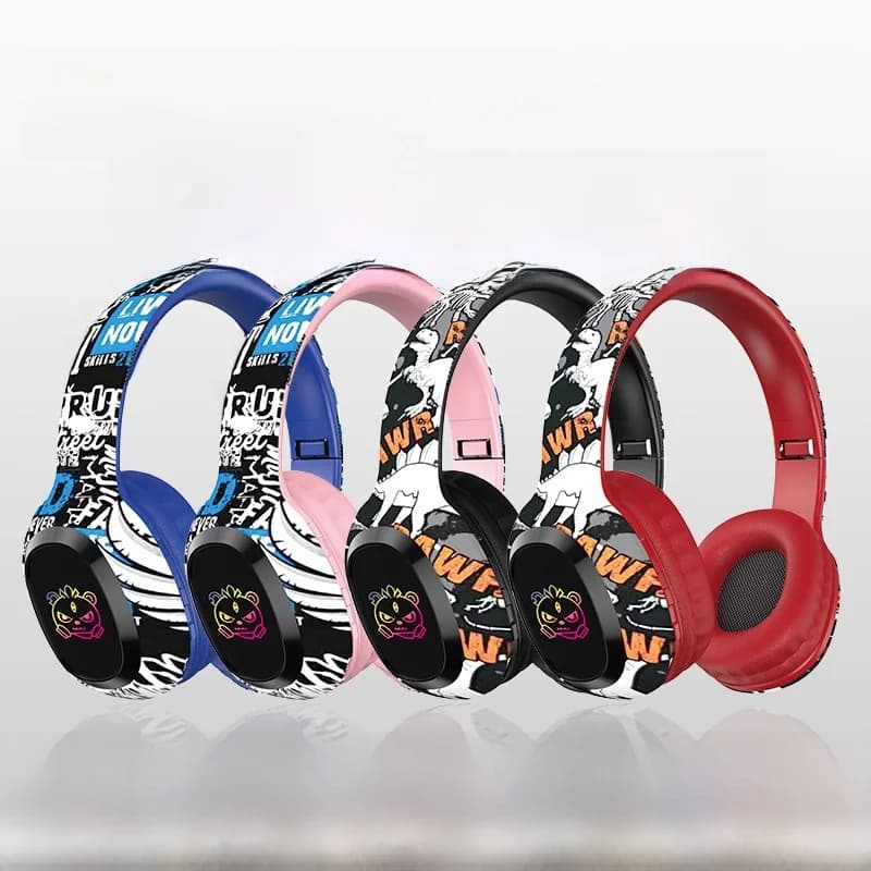 Bezvadu ausslielās austiņas ar TF kartes slotu un Bluetooth