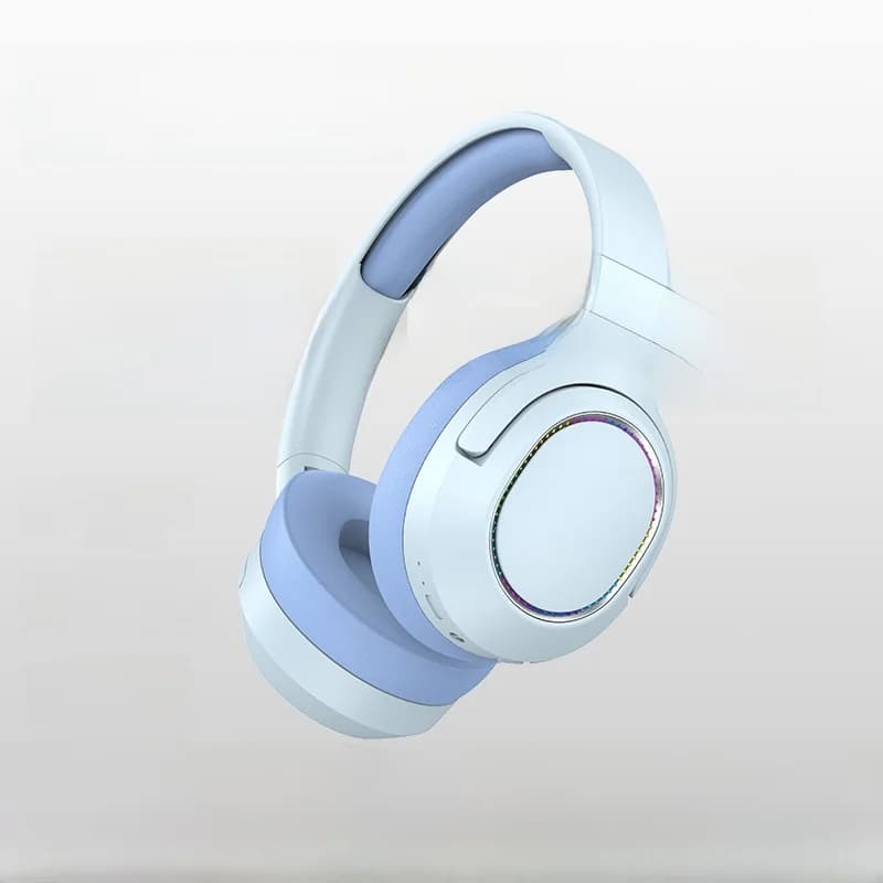 Bezvadu austiņas ar LED gaismām un FM radio