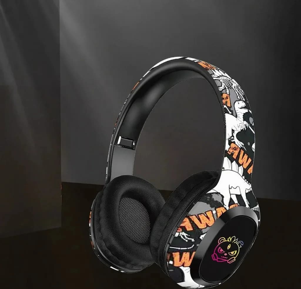Bluetooth austiņas ar FM radio un LED gaismām