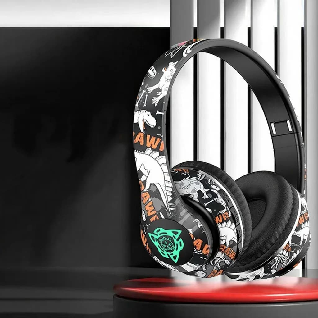 Bezvadu Bluetooth austiņas ar mikrofonu, 40 mm draiveri, 350 mAh baterija