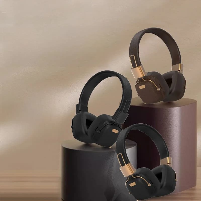 Retro stila Bluetooth austiņas ar EQ režīmiem un saliekamu dizainu