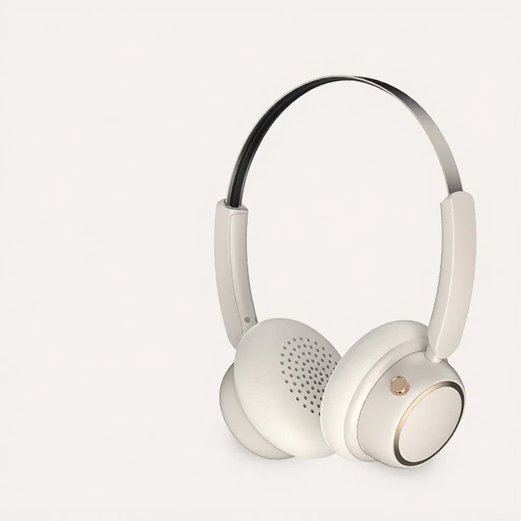 Retro stila bezvadu Bluetooth austiņas ar metāla galvas lenci