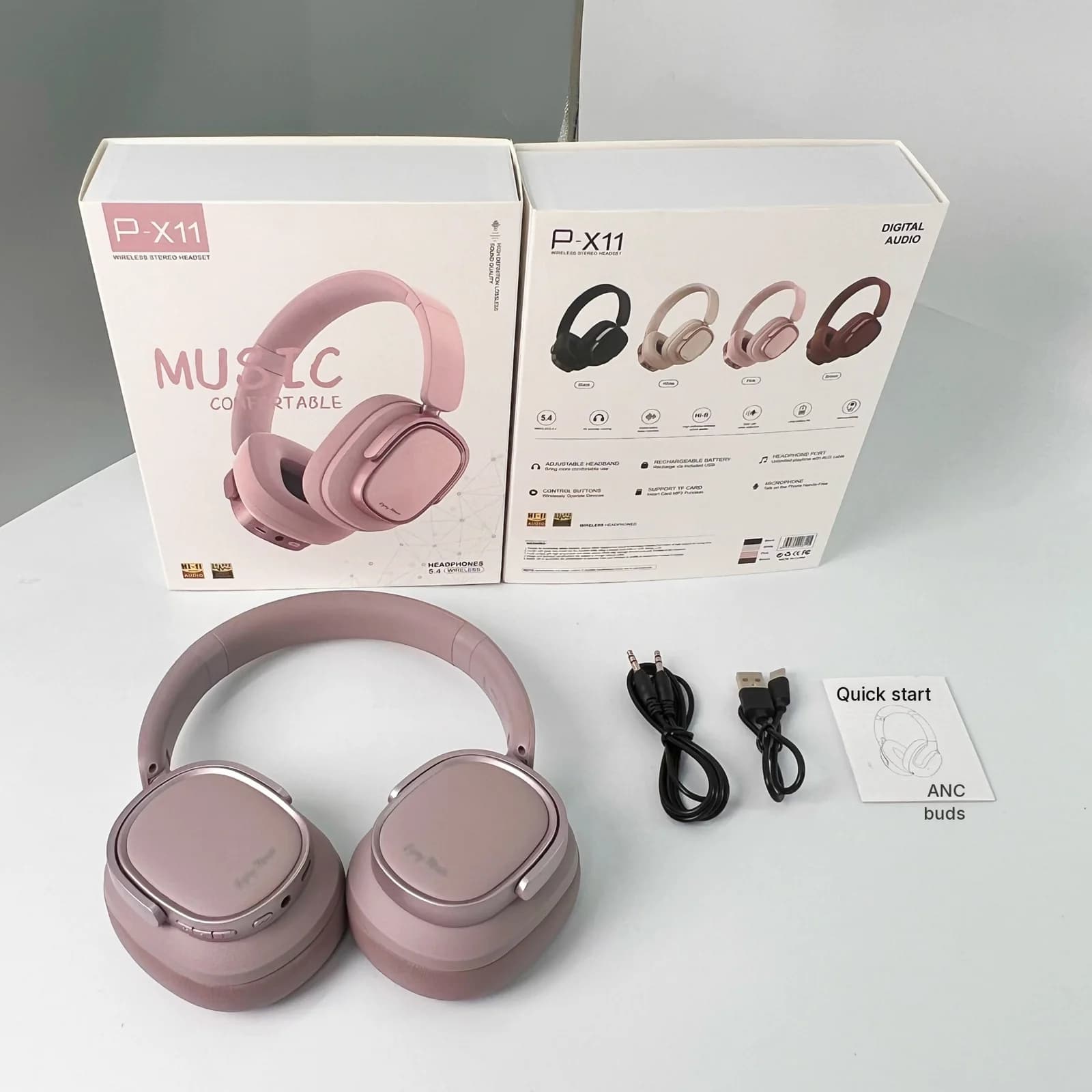 Retro stila Bluetooth austiņas ar aktīvo trokšņu slāpēšanu