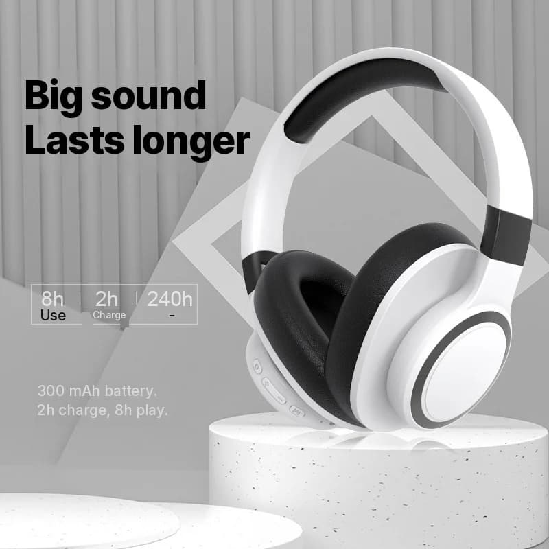 Bezvadu Bluetooth austiņas ar FM radio un TF kartes slotu