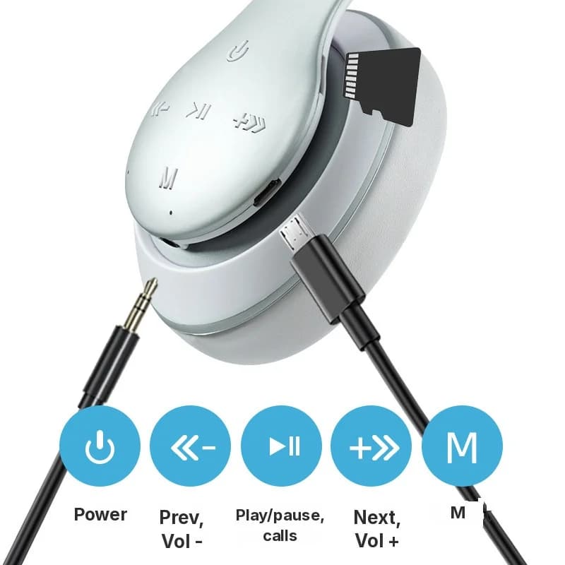 Aizausu bezvadu Bluetooth austiņas ar ilgu akumulatora darbības laiku