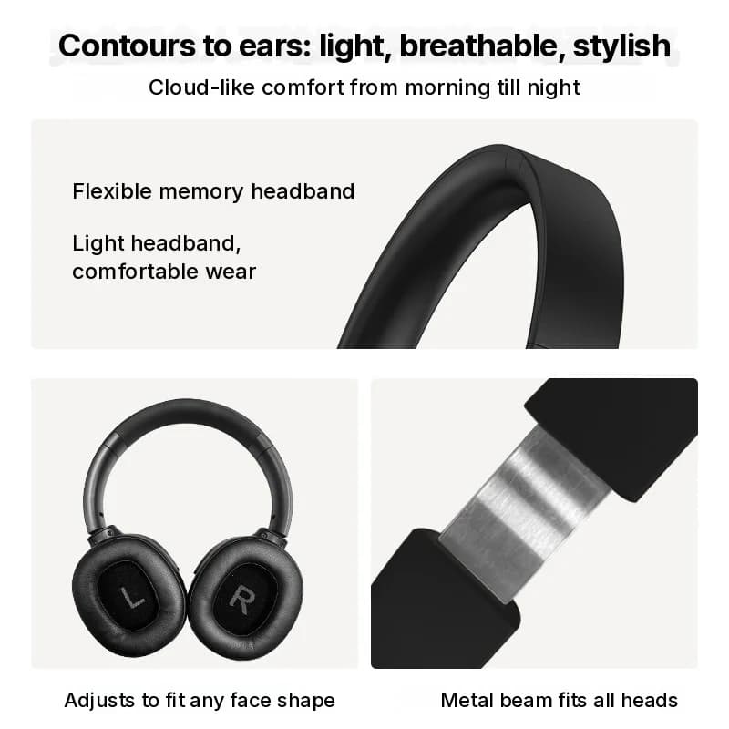 Bezvadu Bluetooth austiņas ar ANC un ilgu akumulatora darbības laiku