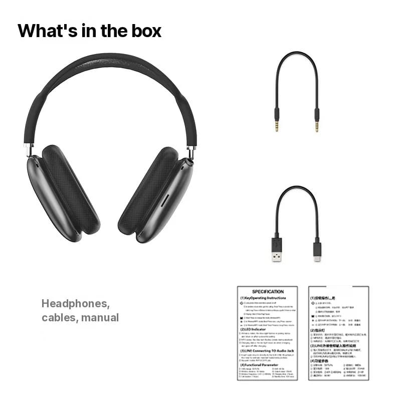 Bluetooth 5.4 aizausu austiņas ar rotācijas pogu un FM radio