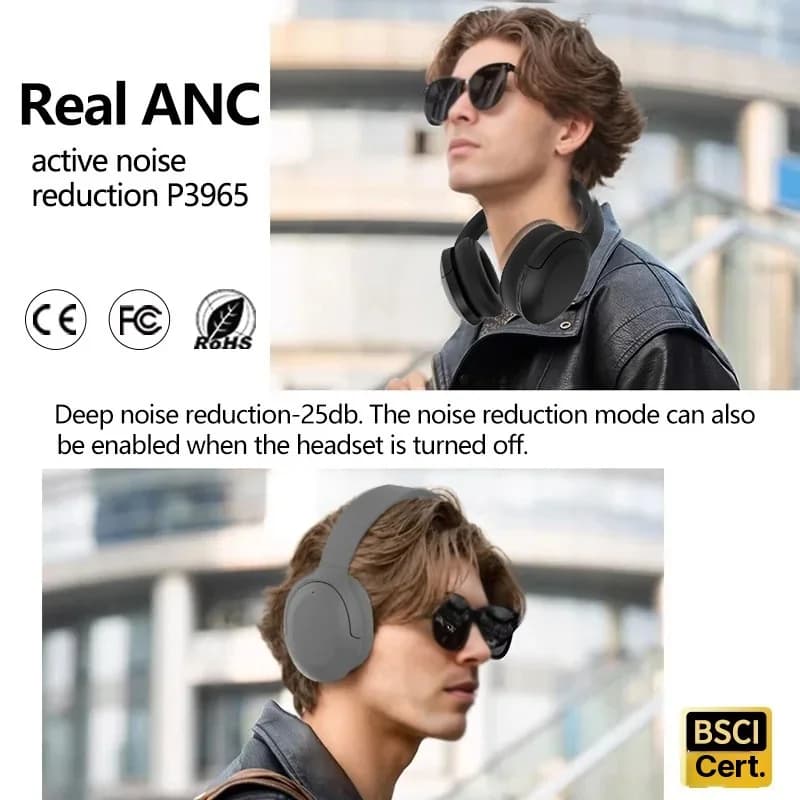 Bluetooth austiņas ar aktīvo trokšņu slāpēšanu, aizausu, bezvadu, 5.4