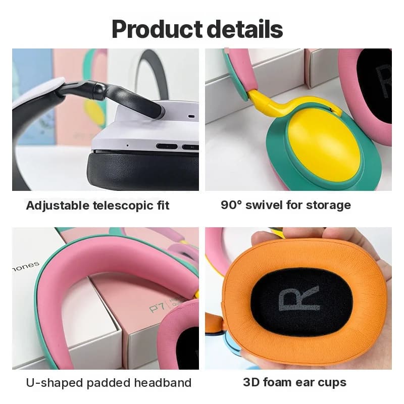 Bezvadu Bluetooth austiņas ar mikrofonu, FM radio un Type-C