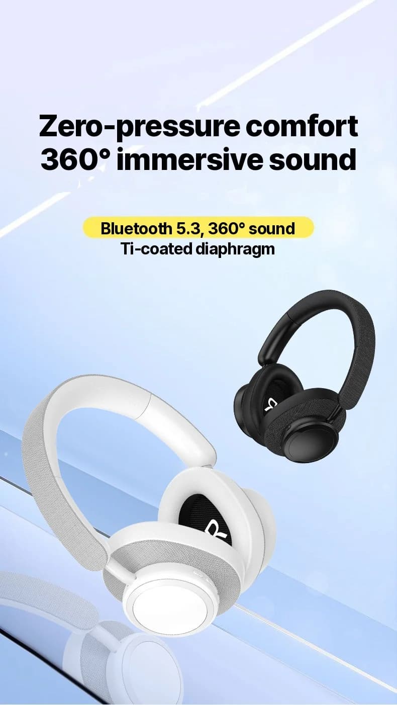 Bezvadu Bluetooth austiņas ar auduma apdari