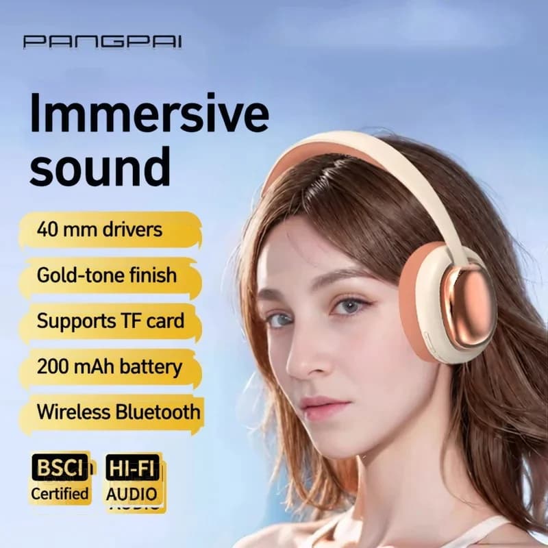 Bezvadu Bluetooth austiņas ar mikrofonu un 40 mm draiveriem